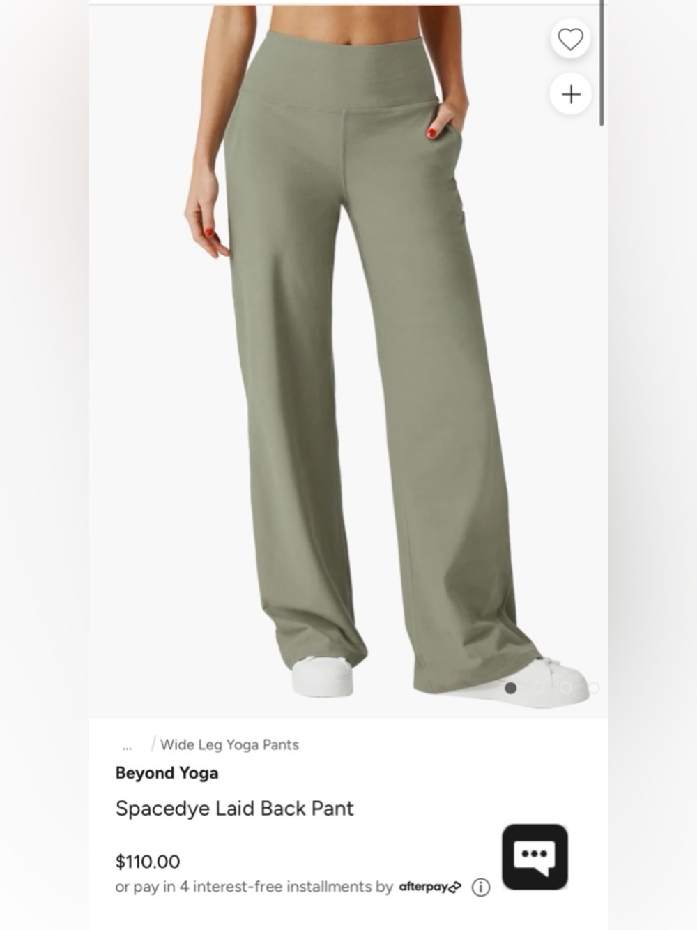 NWT Beyond Yoga Olive Green Flare Leg Laid Back Pant Sz L - Picture 6 of 13